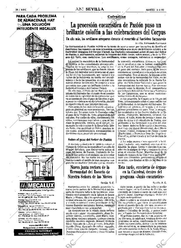 ABC SEVILLA 16-06-1998 página 58
