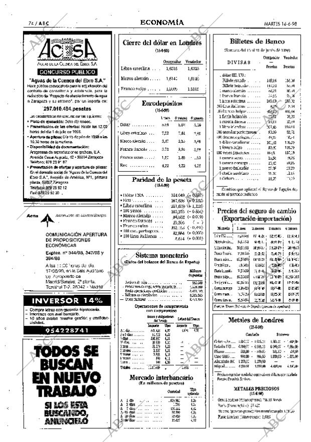 ABC SEVILLA 16-06-1998 página 74