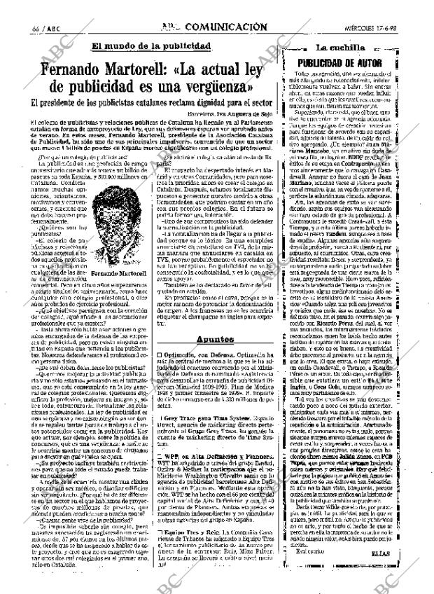 ABC MADRID 17-06-1998 página 66