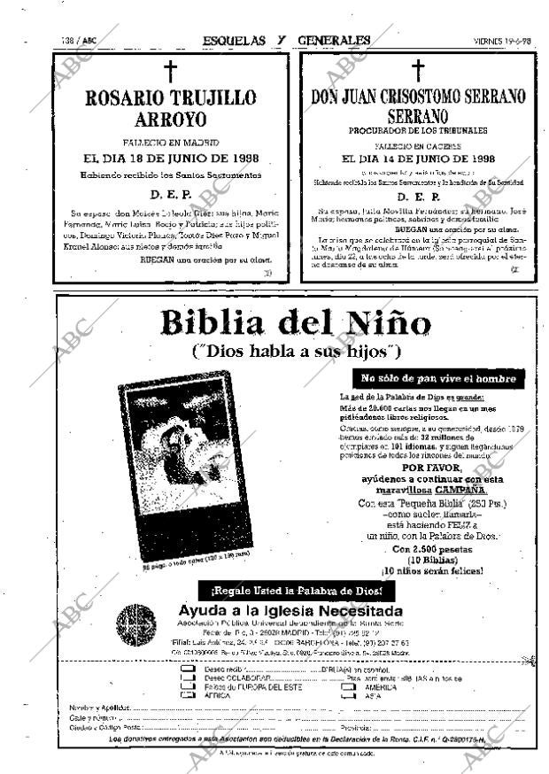 ABC MADRID 19-06-1998 página 138