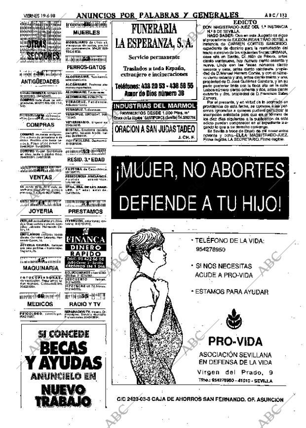 ABC SEVILLA 19-06-1998 página 113