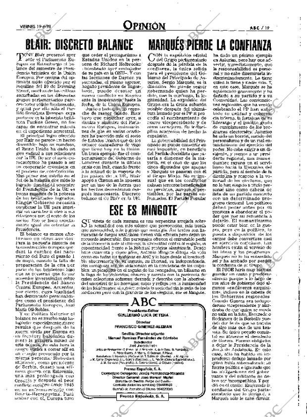 ABC SEVILLA 19-06-1998 página 19