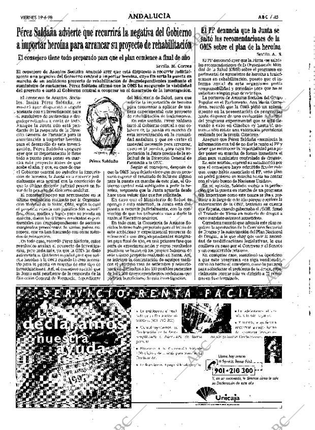 ABC SEVILLA 19-06-1998 página 45