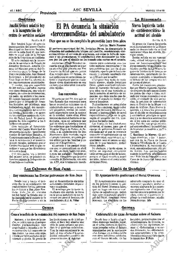 ABC SEVILLA 19-06-1998 página 68