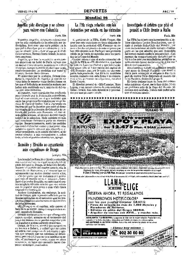 ABC SEVILLA 19-06-1998 página 91