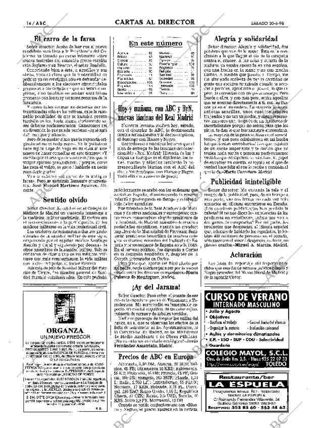 ABC MADRID 20-06-1998 página 14