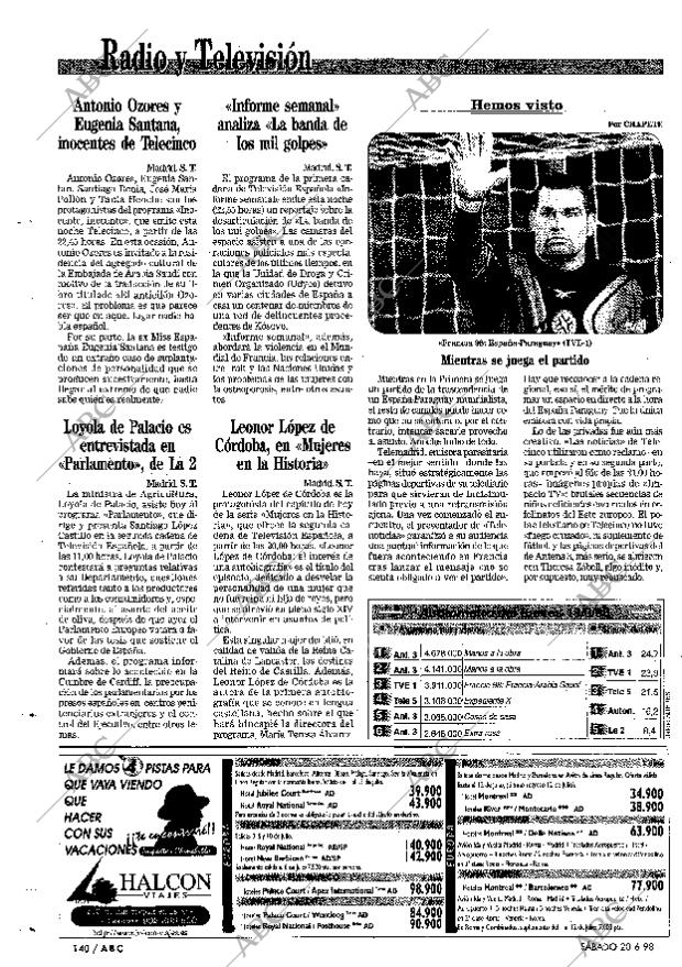 ABC MADRID 20-06-1998 página 140