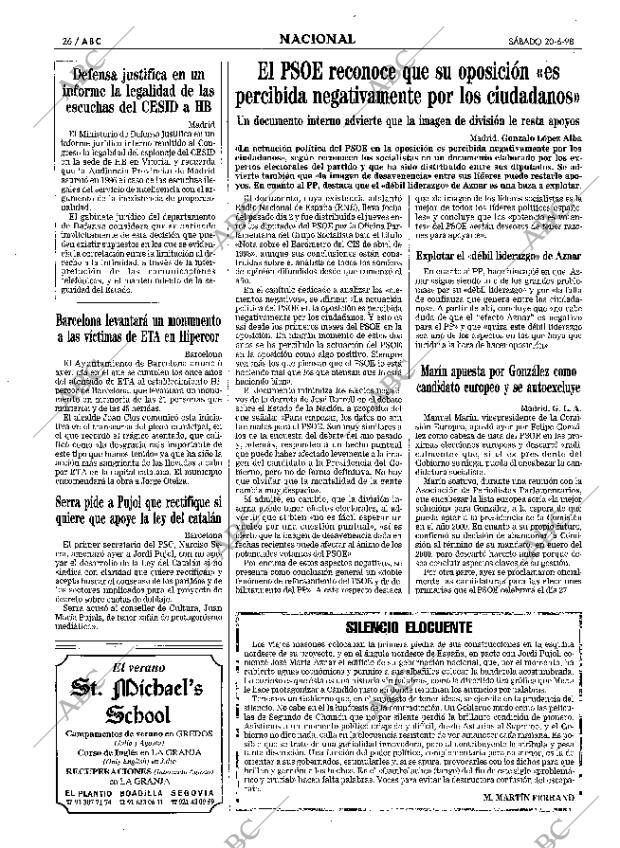 ABC MADRID 20-06-1998 página 26