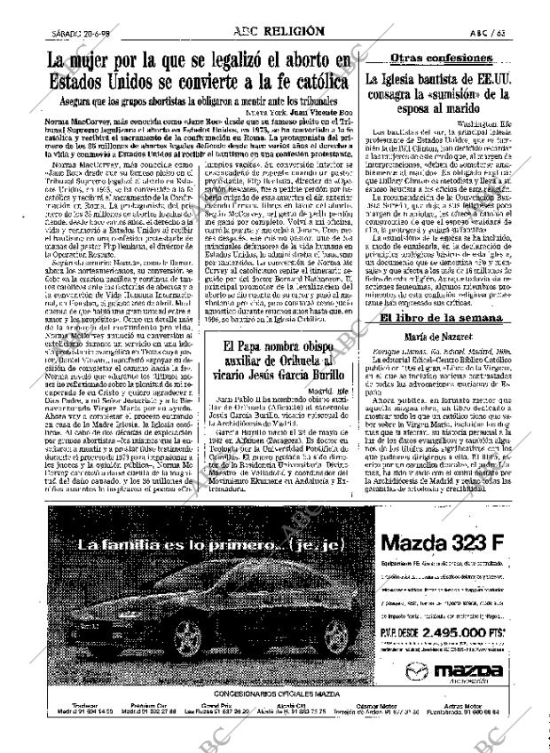 ABC MADRID 20-06-1998 página 63