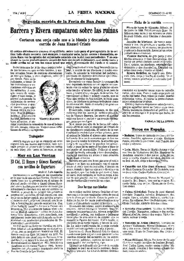 ABC MADRID 21-06-1998 página 104
