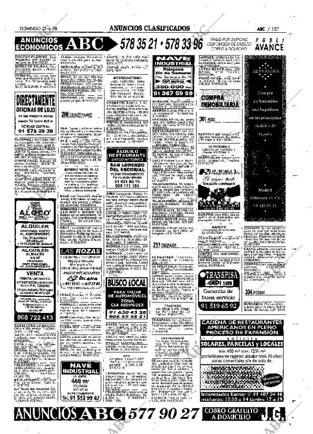 ABC MADRID 21-06-1998 página 137
