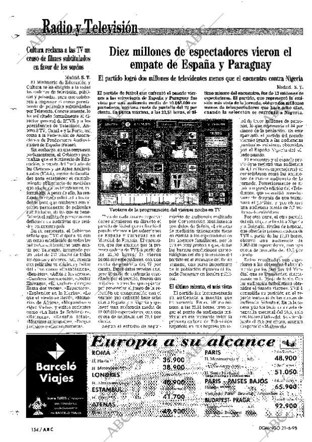 ABC MADRID 21-06-1998 página 154
