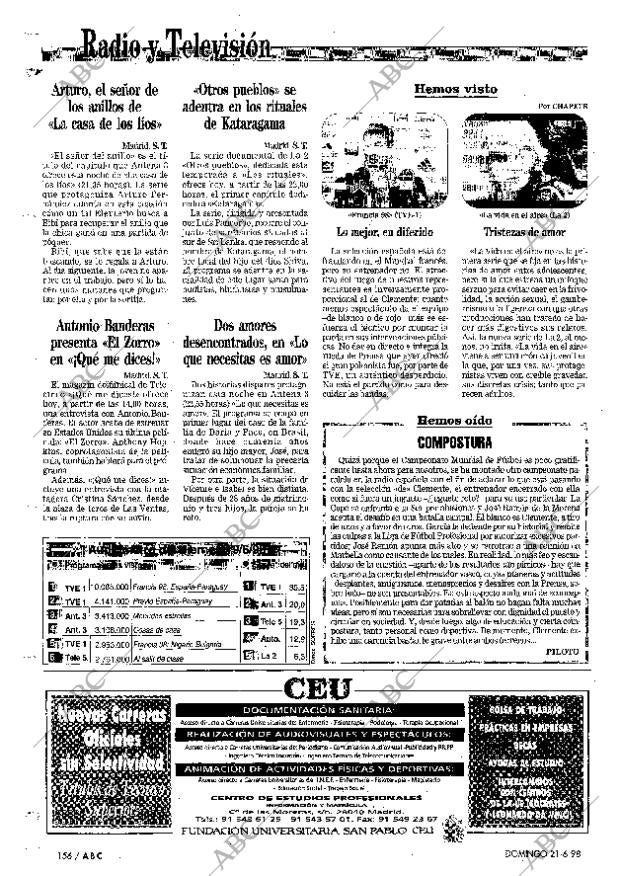 ABC MADRID 21-06-1998 página 156