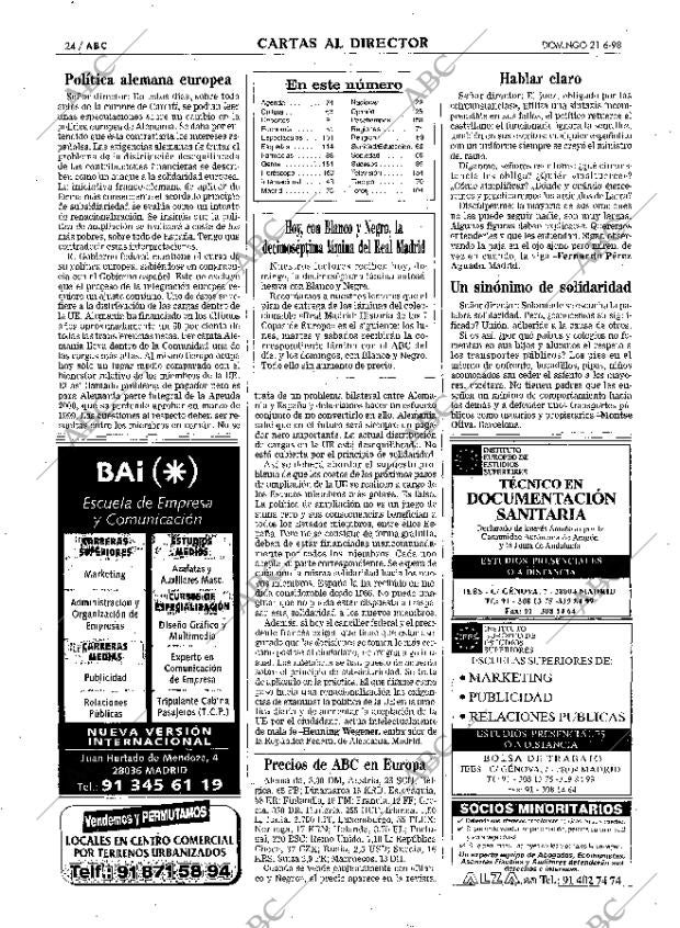 ABC MADRID 21-06-1998 página 24