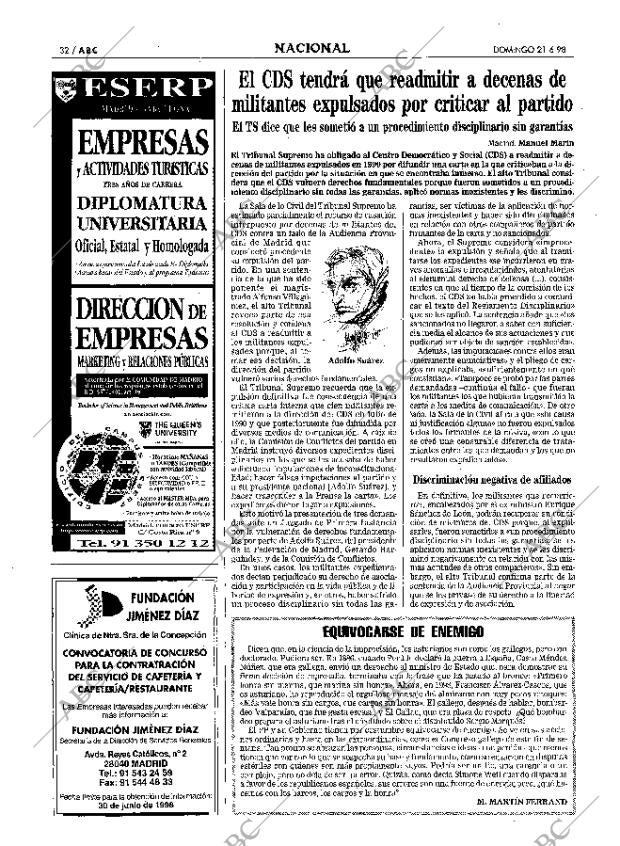 ABC MADRID 21-06-1998 página 32