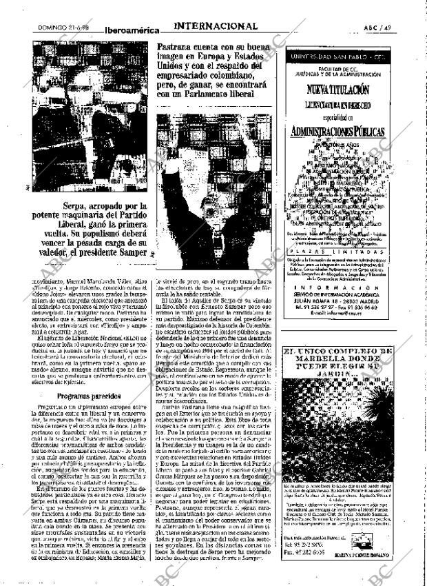 ABC MADRID 21-06-1998 página 49
