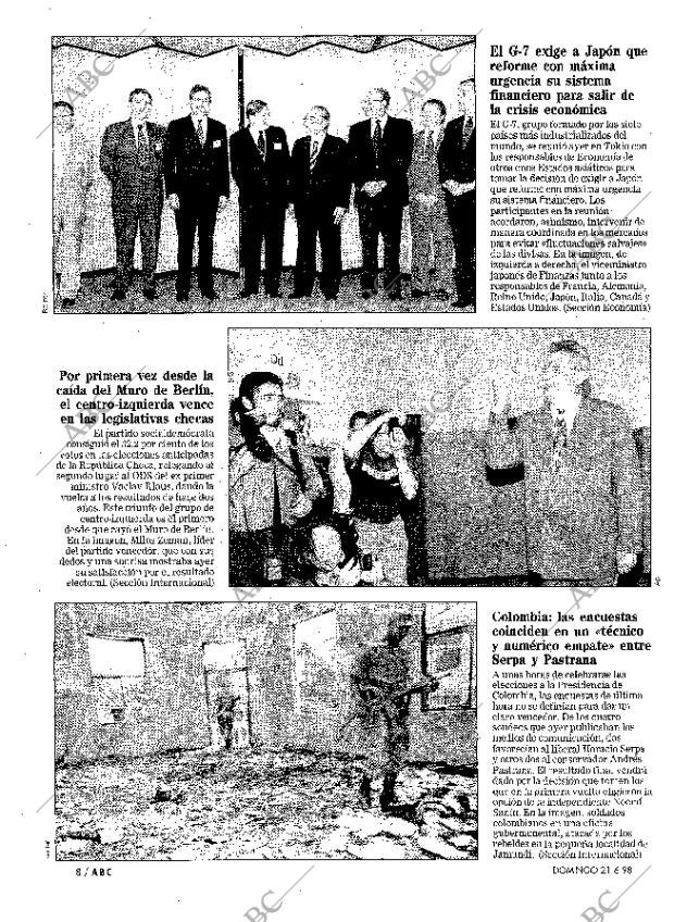 ABC MADRID 21-06-1998 página 8