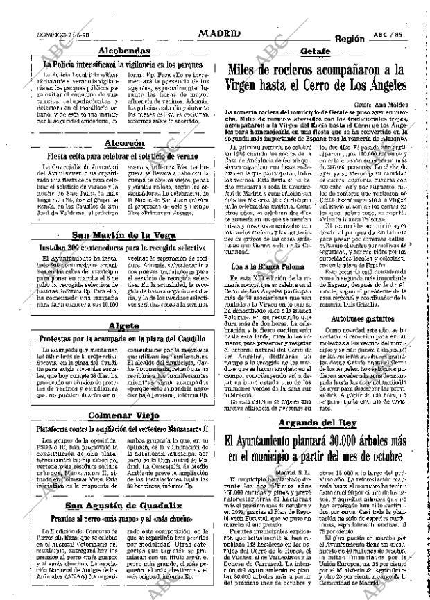 ABC MADRID 21-06-1998 página 85
