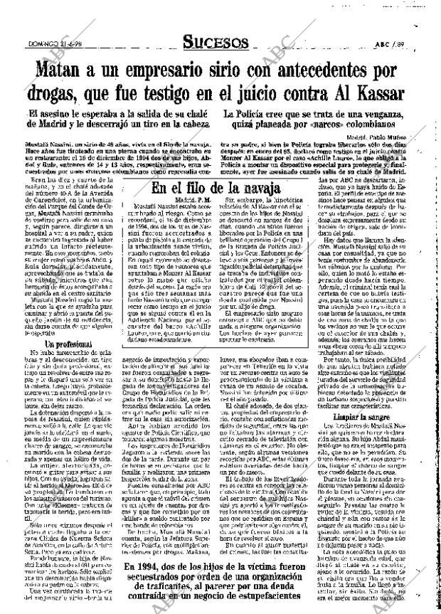 ABC MADRID 21-06-1998 página 89