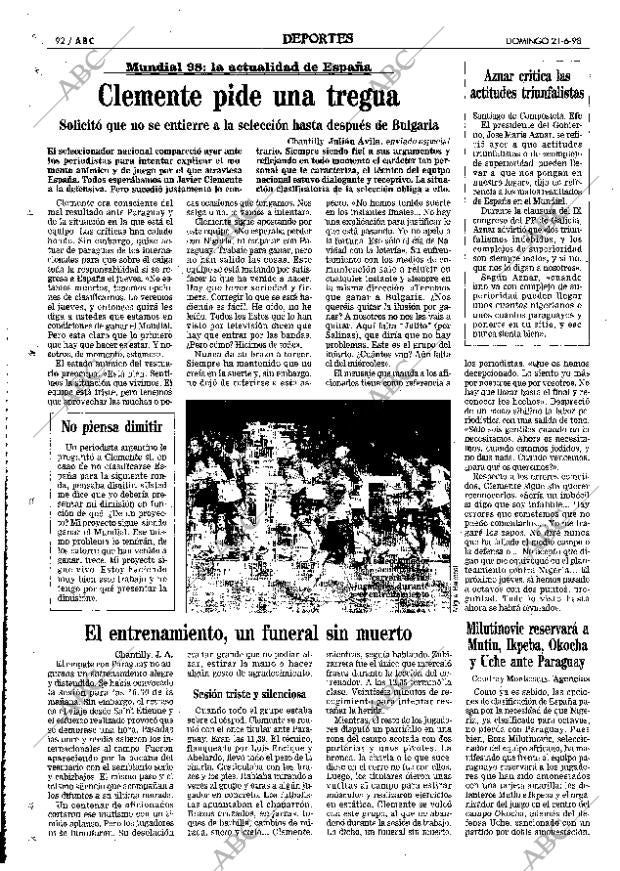 ABC MADRID 21-06-1998 página 92