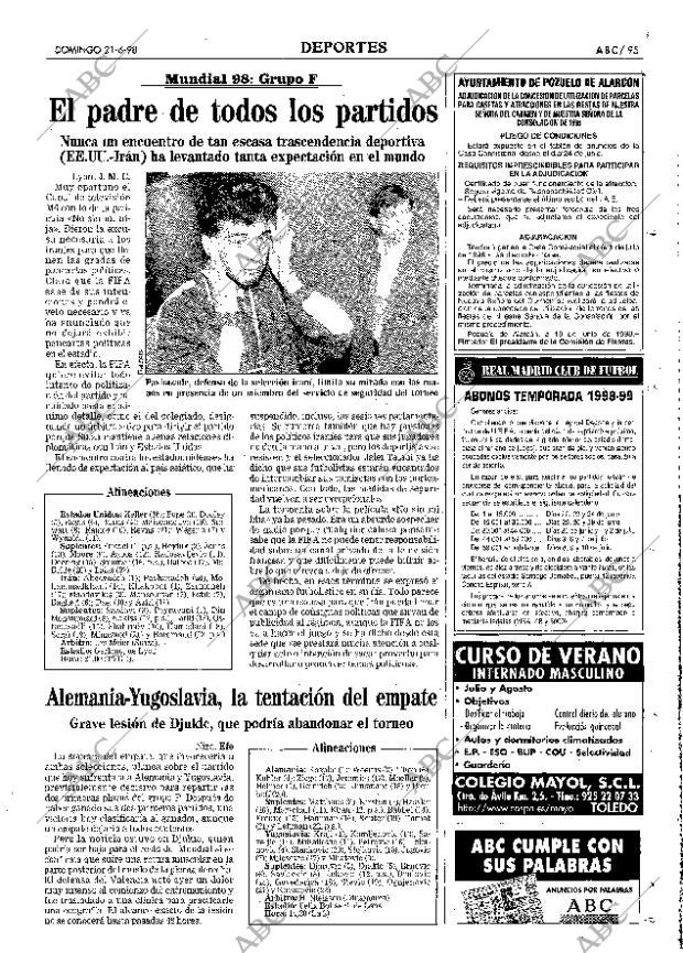 ABC MADRID 21-06-1998 página 95