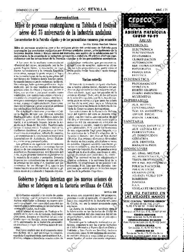 ABC SEVILLA 21-06-1998 página 71