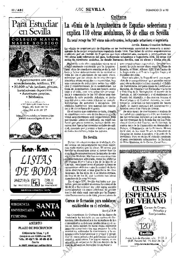 ABC SEVILLA 21-06-1998 página 80