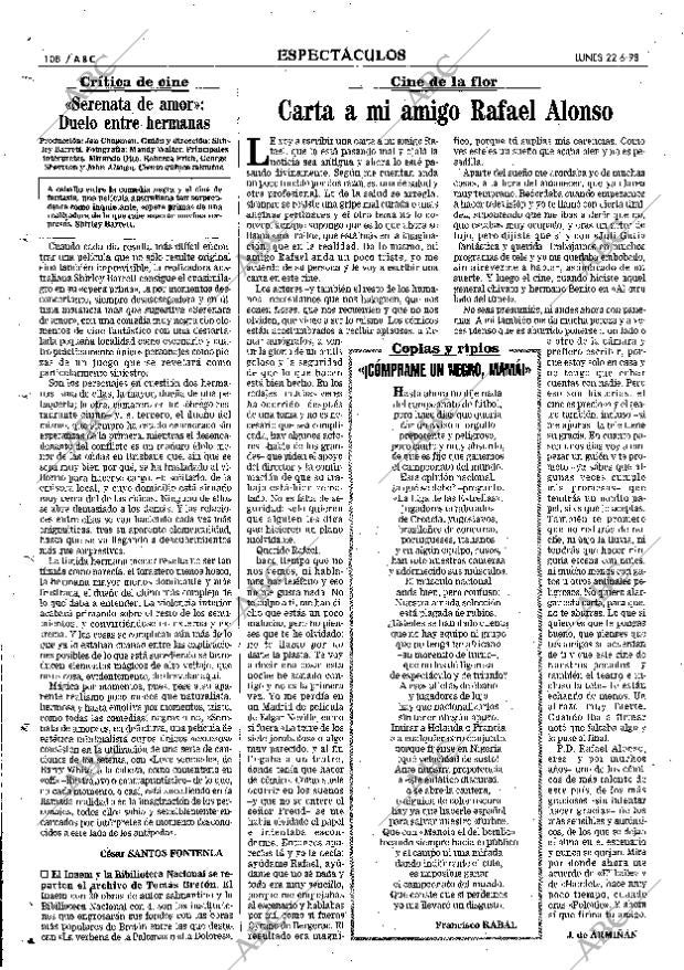 ABC MADRID 22-06-1998 página 108