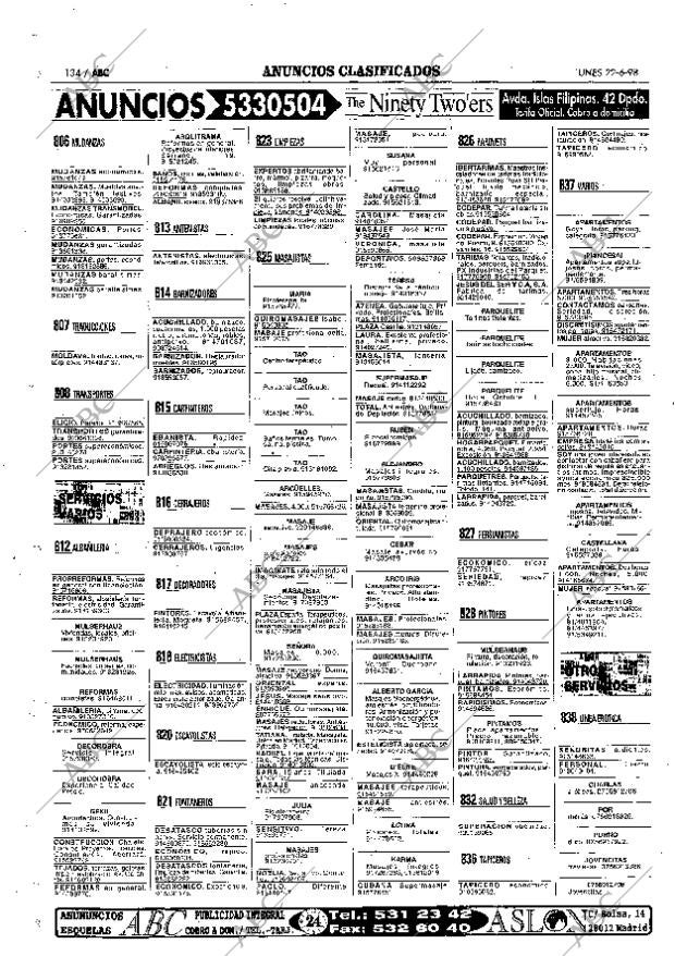 ABC MADRID 22-06-1998 página 134