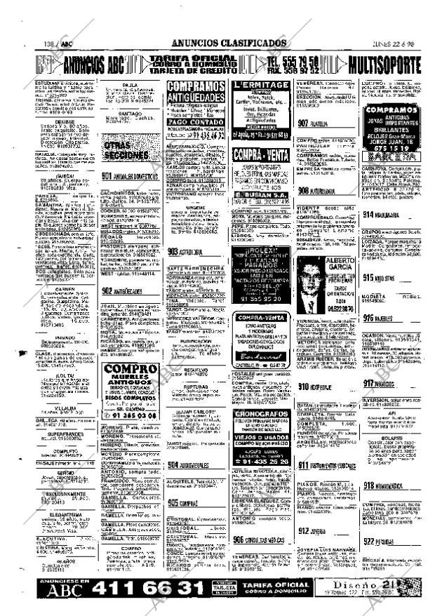 ABC MADRID 22-06-1998 página 138