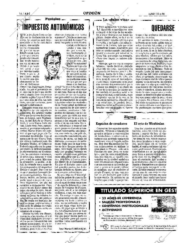 ABC MADRID 22-06-1998 página 16