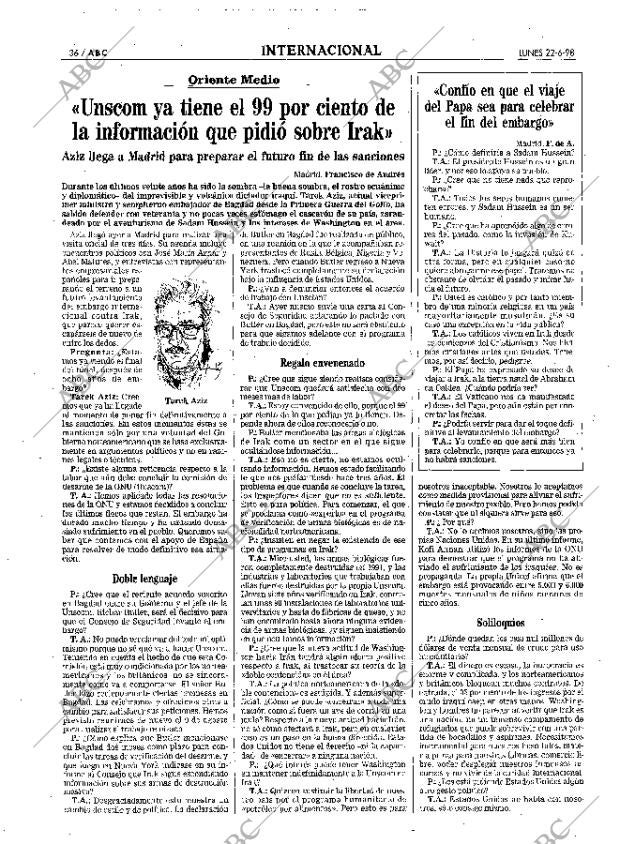 ABC MADRID 22-06-1998 página 36