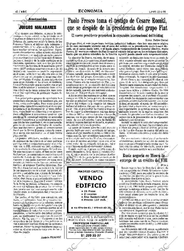 ABC MADRID 22-06-1998 página 42