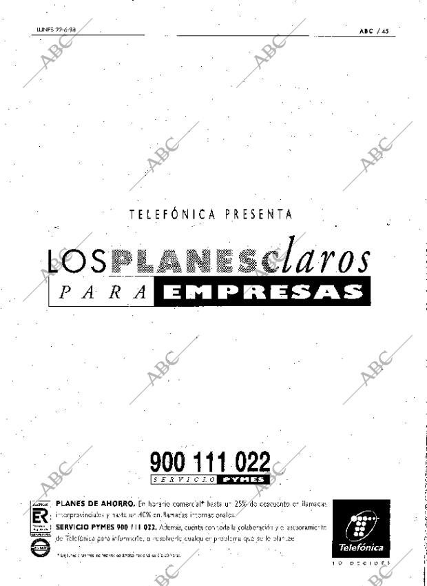 ABC MADRID 22-06-1998 página 45