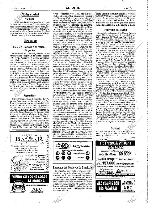 ABC MADRID 22-06-1998 página 61