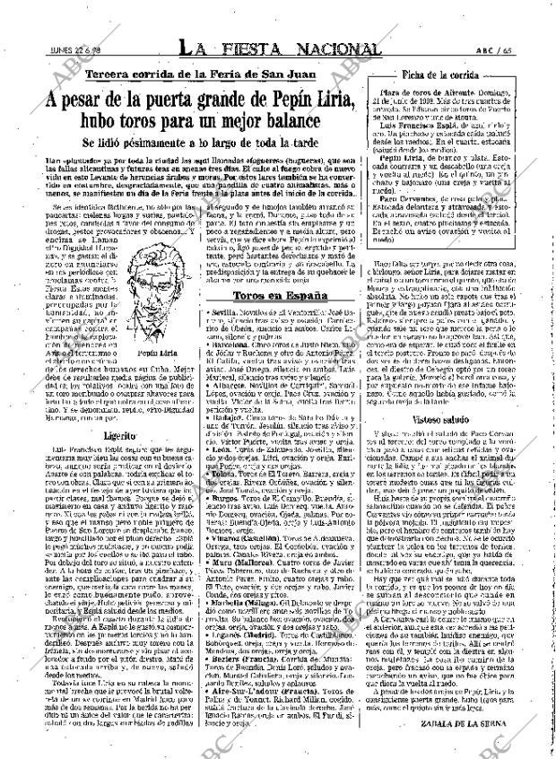 ABC MADRID 22-06-1998 página 65