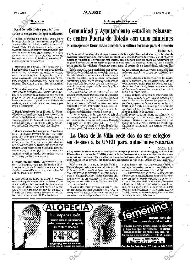 ABC MADRID 22-06-1998 página 70