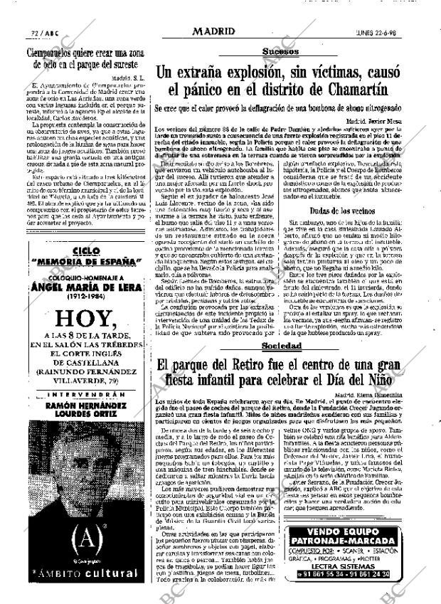 ABC MADRID 22-06-1998 página 72
