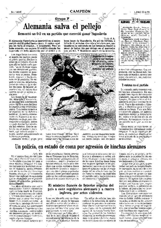 ABC MADRID 22-06-1998 página 84
