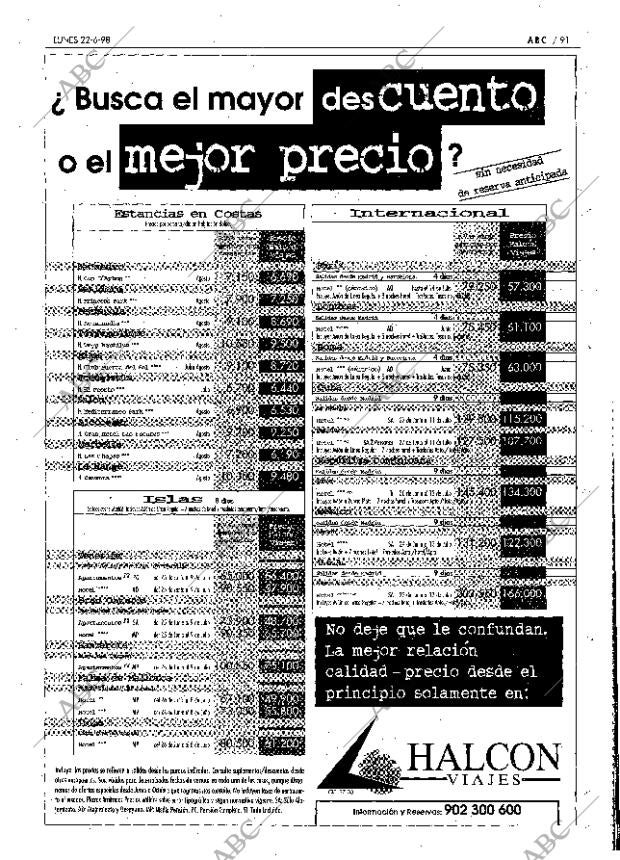 ABC MADRID 22-06-1998 página 91