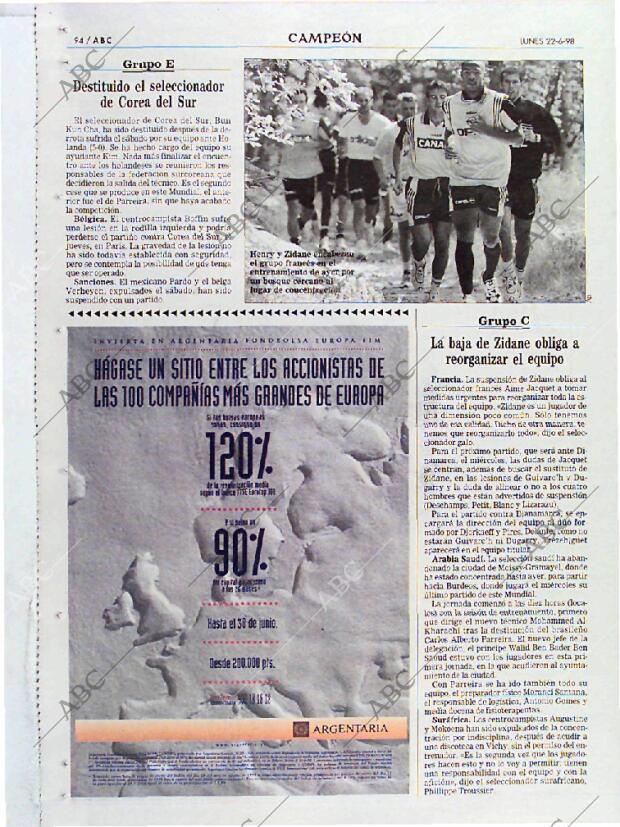 ABC MADRID 22-06-1998 página 94