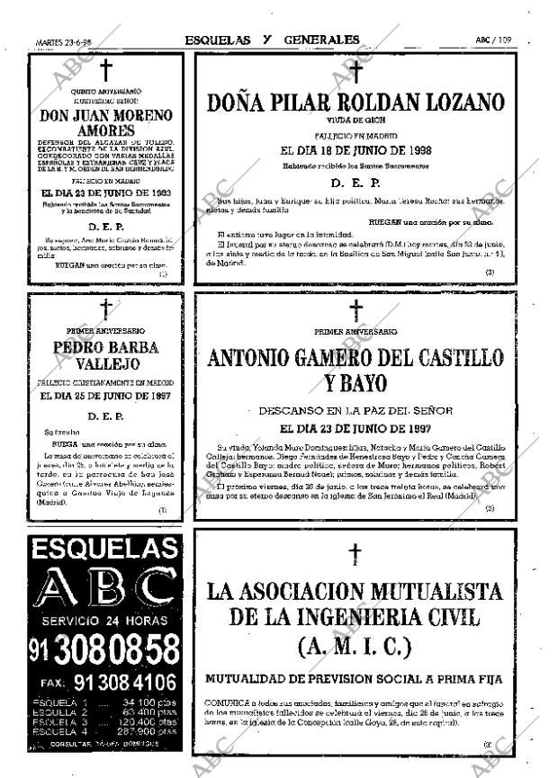 ABC MADRID 23-06-1998 página 109