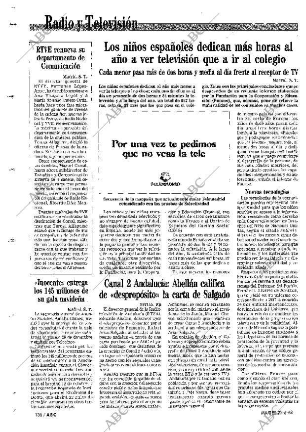 ABC MADRID 23-06-1998 página 138