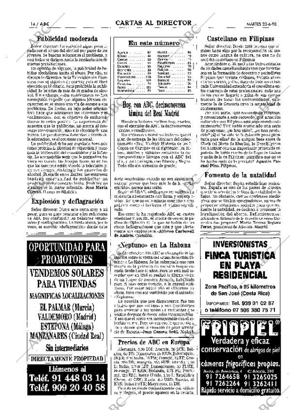 ABC MADRID 23-06-1998 página 14