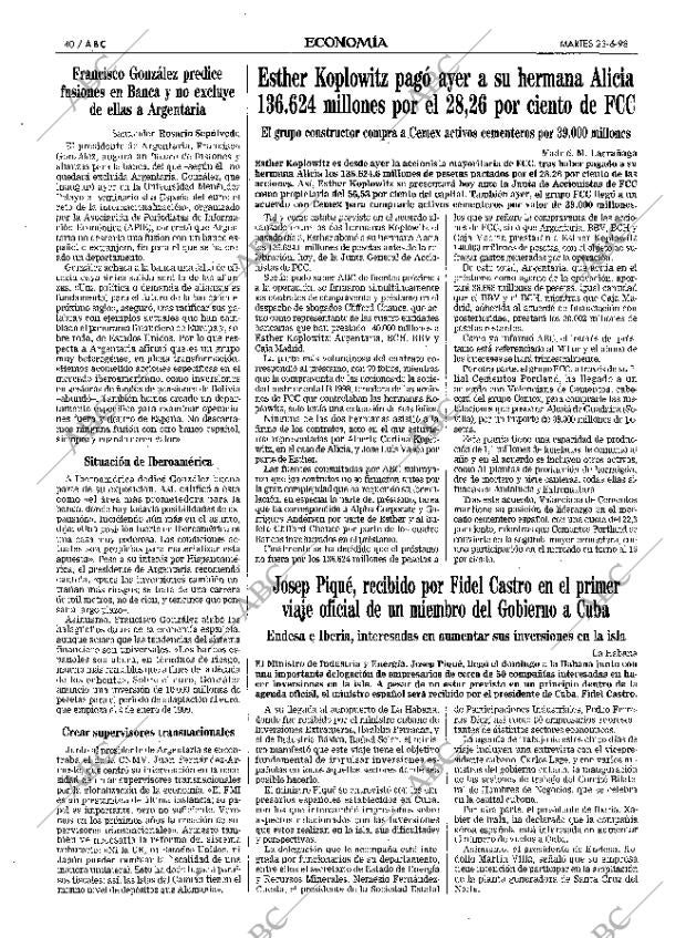 ABC MADRID 23-06-1998 página 40