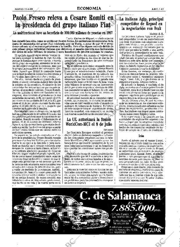 ABC MADRID 23-06-1998 página 43