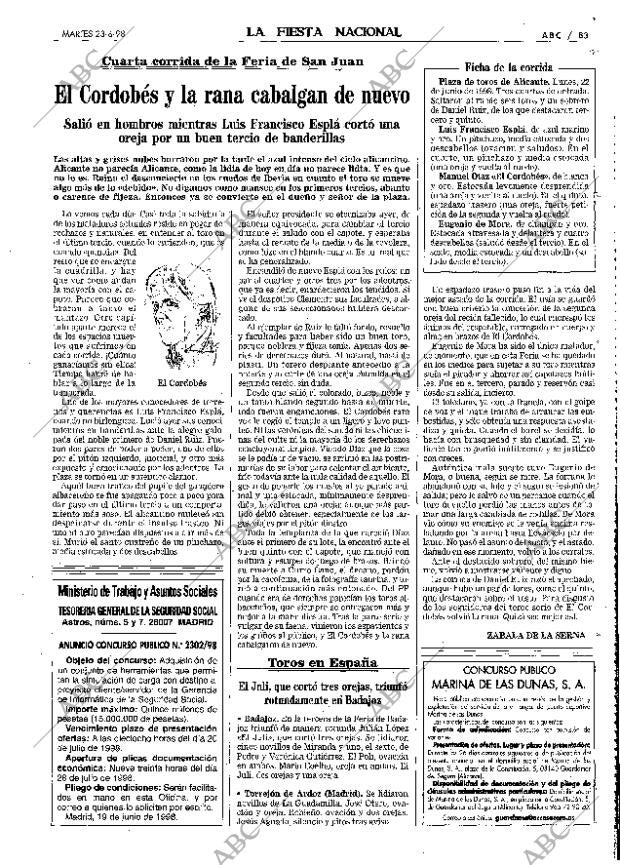 ABC MADRID 23-06-1998 página 83