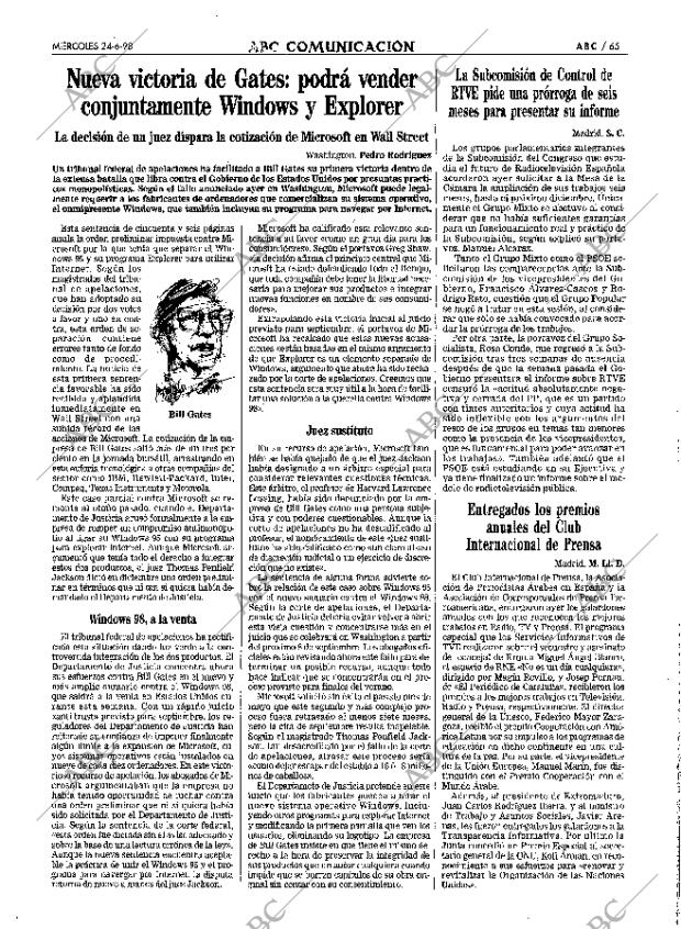 ABC MADRID 24-06-1998 página 65