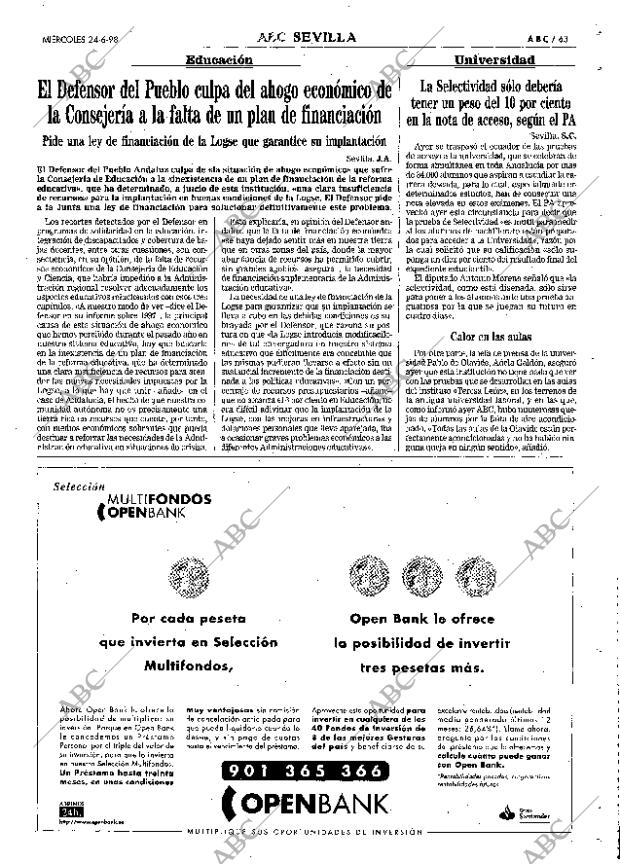 ABC SEVILLA 24-06-1998 página 63