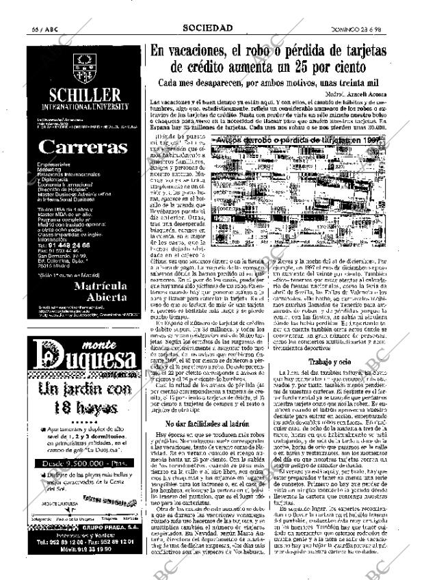 ABC MADRID 28-06-1998 página 66